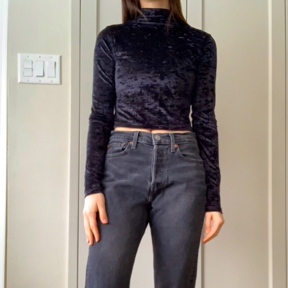 Lululemon All Aligned Mock Neck Long Sleeve Shirt *crushed velvet - Picture 1 of 11